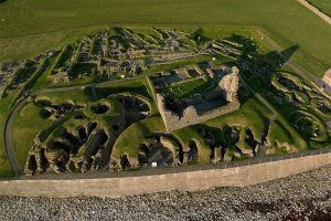 Arial depiction of a 1,000 years of habitation at an Old World site from the Jarlshof Project